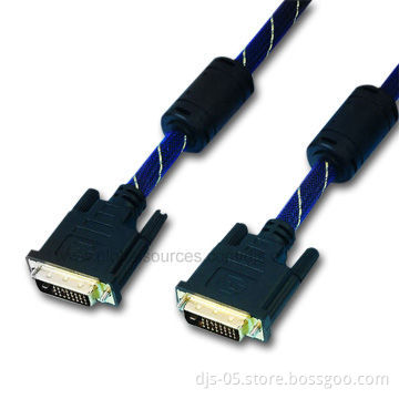 DVI 24+1 M/M Cable with Nylon Braid and Ferrite Core